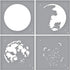 SPELLBINDERS PAPERCRAFTS, INC Spellbinders Stencil-Layered Full Moon, White...