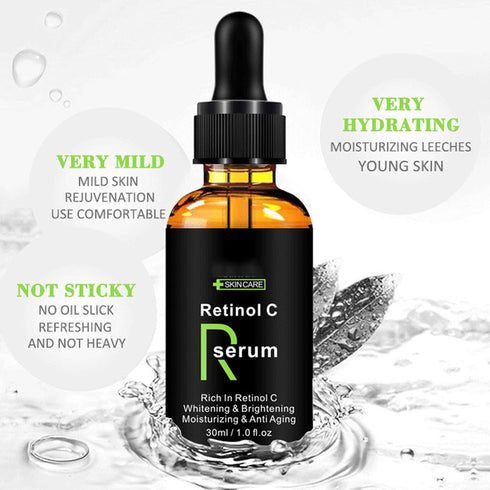 Anti Aging Skin Care Sets for Women, Vitamin C Facial Serums for Glowing Skin, 3Pcs Skincare Gift Set, Hydrating Hyaluronic Acid Serum, Retinol Se...
