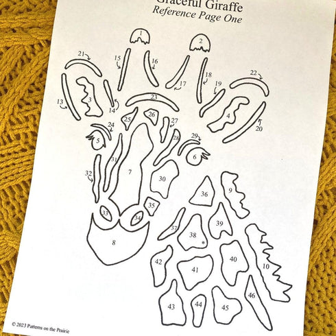 Graceful Giraffe Quilt Pattern by Patterns on the Prairie, Fusible Raw Edge Applique, Finished Size 48 x 48"...