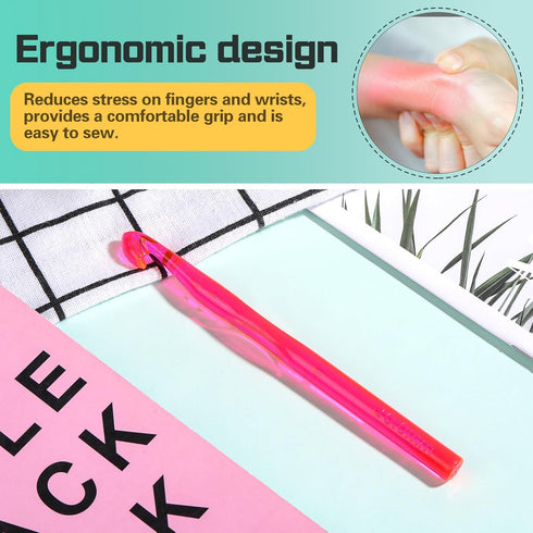 10 mm Crochet Hook, Large Crochet Hooks for Chunky Yarn Ergonomic Knitting Needles Crochet Needle for Beginners and Crocheting Yarn (10 mm)......