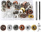 Buttons for Jeans, Jeans Button Replacement with Setting Tool, 30 Sets 6 Styles 17MM Jean Buttons Metal Pants Button Tightener for Denim Jeans, Su...