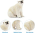 Toymany 6PCS Polar Bear Figurines Toy with Polar Bear Cub, 2-4" Realistic Plastic Arctic Animals Figures Family Set for Christmas Educational Toys...
