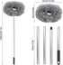 Fuzzy Fan Duster, Ceiling Fan Cleaner Duster with Extension Handle Microfiber Ceiling Fan Blade Cleaner Removable Washable Adjusts 13 to 57.1 in f...