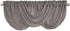 Lush Decor Lucia Elegant Waterfall Valance for Living Room Kitchen, and Bedroom, Soft Polyester Window Curtain, Single -Gray (42"W x 18"L)...