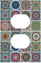 Mandala Tile Outlet Covers Wall Plate Decorative 1 Gang Duplex Light Switch Electrical Receptacle Switchplate Faceplate for Bathroom Bedroom Livin...