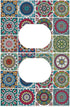 Mandala Tile Outlet Covers Wall Plate Decorative 1 Gang Duplex Light Switch Electrical Receptacle Switchplate Faceplate for Bathroom Bedroom Livin...