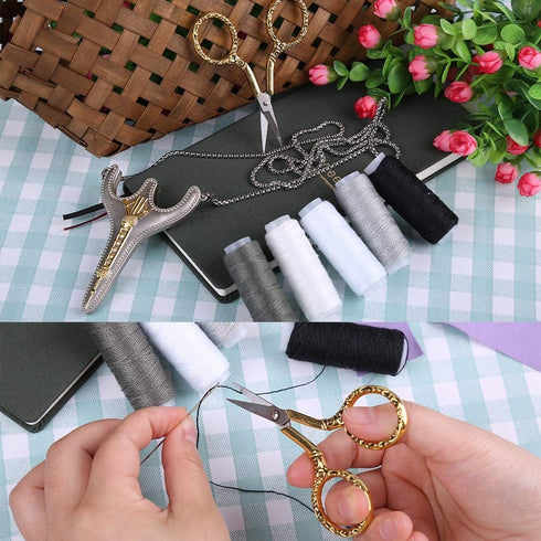 BUTUZE Embroidery Scissors, Exquisite Retro Scissors for Sewing, Stainless Steel Embroidery Sewing DIY Kit for Sewing, Cutting, Art Work, Embroide...