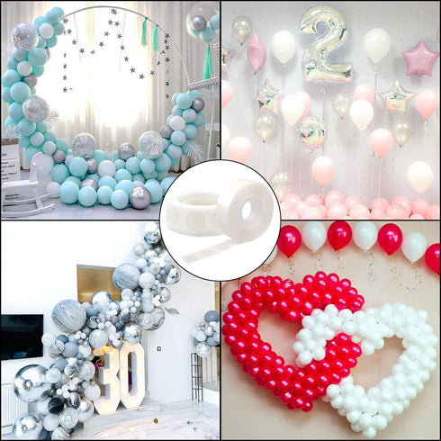 10 Rolls Clear Balloon Glue Point 1000 Pcs Double Sided Balloon Tape Removable Adhesive Dots for Party Wedding Scrapbook Decoration Sticky Dots fo...