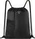 BeeGreen Black Drawstring Backpack Gym Bag For Men Women String Sports Backpack With Water Bottle Mesh Pockets And 2 Zippered Pocket Large Cinch S...