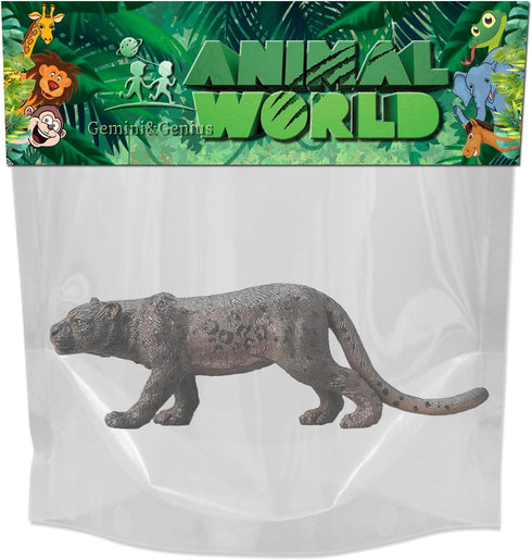 Gemini&Genius Leopard Animal Toy, Black Leopard Figurine Toy, Wildlife Action Figure Toy, Great Gifts, Collection, Cake Topper, Storytelling Props...
