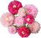 Pink Paper Flower Wedding Centerpiece Birthday Party Backdrop Nursery Room Wall Home Decoration Pack of 9...