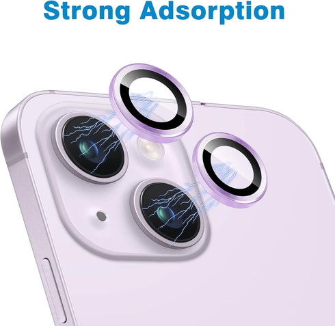 Compatible with iPhone 14 and 14 Plus Camera Lens Protector, Anti-Scratch Lens Cover 9H Tempered Glass Camera Screen Protector Shockproof Camera R...