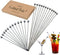 Cocktail Picks Martini Stirrers Toothpicks – (24 Pack / 4 & 8 Inch) Reusable Cocktail Picks - Stainless Steel Metal Drink Skewers Sticks for Marti...