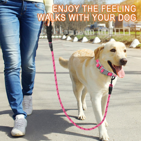 BARKBAY Dog Leashes for Large Dogs Heavy Duty Dog Leash 2 PACK 5 FT with Comfortable Padded Handle Highly Reflective Threads for Medium Large Dogs...