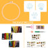 MAMUNU 3 Sets Embroidery Kit for Beginners, Embroidery Stitch Practice Kit with Floral Patterns, Embroidery Starter kit Cross Stitch Kits with Thr...