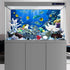 YongFoto 72x18 Inches Tropical Fish Terrarium Background Deep Sea Marine Coral Polyester Aquarium Background Glass Fish Tank Backdrop for Photogra...
