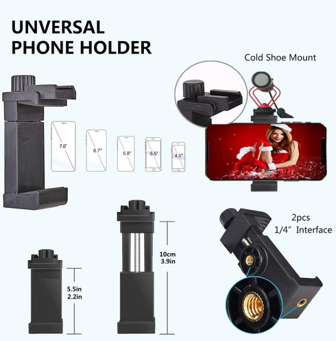 Peastrex Phone Wall Mount Holder Stand Ball Head Long Arm Drill Base 360 Degree for 3.5 to 7 in Cellphone, iPhone 14 13, Samsung Galaxy/Nexus/HTC/...