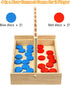 Wooden 4 in a Row Game, Kids Board Games for Kids 5 6 8 10 12 Year Olds, Travel Games for Kids and Adults, 2 Player Classic Family Board Games for...