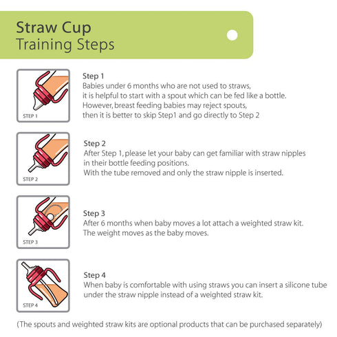 GROSMIMI Spill Proof no Spill Magic Sippy Cup with Straw with Handle for Baby and Toddlers, Customizable, PPSU, BPA Free 10 oz (White)...