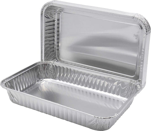 RoadPro Disposable Aluminum Foil Cooking Pans RPSC90696 for use with RoadPro RPSC200 12-Volt Portable Roaster, Silver...