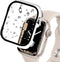 Miimall Compatible for Apple Watch Series 9 41mm Case with Built-in Glass Screen Protector, Hard PC Shockproof Anti-Scratch Waterproof Bumper Case...