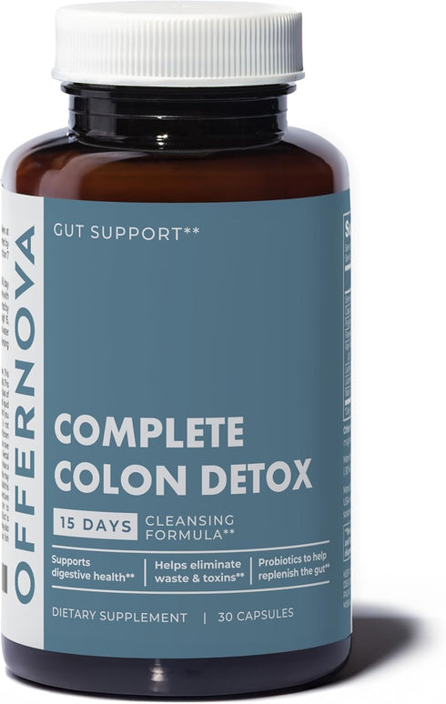 Complete Colon Detox 15 Days 30 Capsules, All Natural Colon Cleanser for Bloating and Constipation Relief for Women & Men, Advanced Gut Cleanse De...