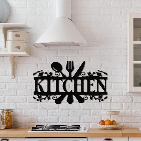 Hotop Black Kitchen Metal Sign, Farmhouse Kitchen Pictures Wall Decor Rustic Country Wall Art for Mardi Gras Easter Home Dining Room Accessories, ...