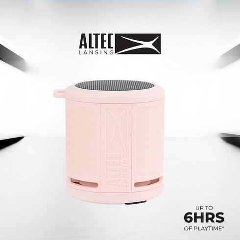 Altec Lansing HydraMicro - Waterproof Bluetooth Speaker, Lightweight & Portable Speaker for Travel & Outdoor Use, Petal Pink...