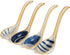 Soup Spoon Set of 4 Japanese and Korean Curved Handle Ceramic Ramen Soup Spoon for Pho Miso Salad Dessert Thai (Style 2)...