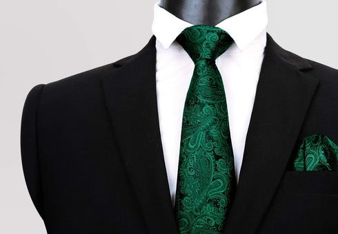 Alizeal Mens Paisley Tie Handkerchief Casual Floral Necktie Set...