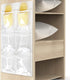 2 Pack 6 Clear Crystal Pockets Large Hanging Shoe Organizer Over The Door Shoe Rack for Closet Door Storage Shoe Holder Hanger, 4 Hooks, White (30...