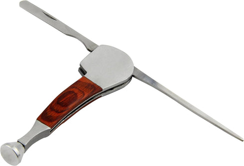 3 in 1 Stainless Steel and Rosewood Tobacco/smoking Pipe Scraper Nozzle Cleaner Tamper Tool Set...