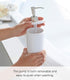 Yamazaki 2932 Tower Body Soap Dispenser Contemporary Bottle Pump for Shower, Round, White...