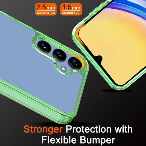 5 in 1 Cover for Samsung Galaxy A15 5G Case with 2 Pack Tempered Glass Screen Protector+2 Pack Camera Lens Protector, Slim Thin Shockproof Phone C...