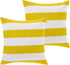 2 Pack Waterproof Pillow Covers Outdoor Throw Pillowcases Decorative Garden Cushion Case for Home Garden Patio Couch Balcony Striped (Yellow & Whi...