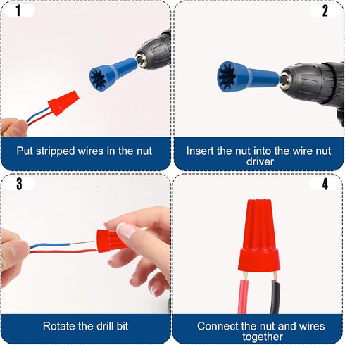 2pcs Wire Twisters Tool for Drill, Twisters for Wire Nut with 1/4" Chuck Wire Twisting Tool Electrical Wire Twister Wire Spinner Wire Driver Tools...