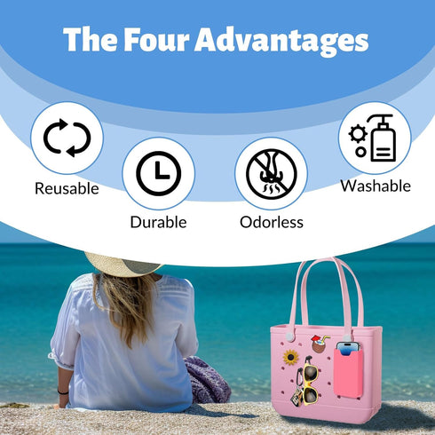 Silicone Phone Holder Compatible with Bogg Bag, Insert Bogg Bag Accessories Charms Attachment for Beach Tote Bag, Wide Size Fits for All Cell Phon...