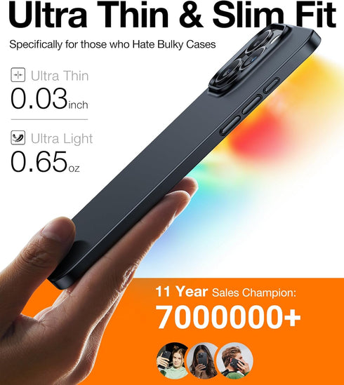 TORRAS Slim Fit Designed for iPhone 15 Pro Max Case 6.7 inch, Ultra-Thin 15 Pro Max Case 2023, Lightweight Hard PC Cover Phone Cases for iPhone 15...