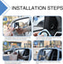 2 PCS Car Side Rearview Mirrors, Frame-less Blind Spot Mirror, Adjustable Wide Angle Mirrors, Self-adhesive Fan Shaped Decoration, Universal for M...