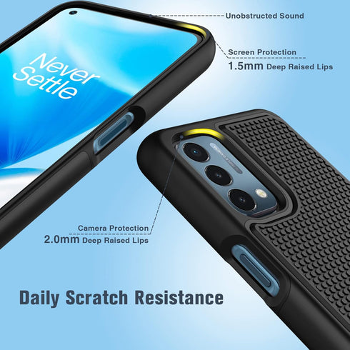 JXVM for OnePlus Nord N200 5G Case: Dual Layer Protective Heavy Duty Cell Phone Cover Shockproof Rugged with Non Slip Textured Back - Military Pro...