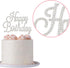 Happy Birthday Cake Topper - Premium Silver Metal - Happy Birthday Party Sparkly Rhinestone Decoration Makes a Great Centerpiece - Now Protected i...