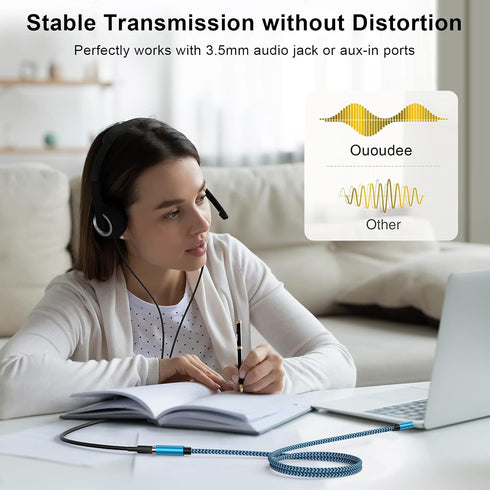 Headphone Extension Cable,6FT 3.5mm Extension Audio Cable Male to Female Aux Adapter Hi-Fi Sound Stereo Extender TRRS Braided Aux Cord for Headset...