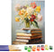 Bimkole Flower Paint by Number for Adults, DIY Oil Painting Kit on Canvas with Paintbrushes and Acrylic Pigment, for Paint by Numbers for Beginner...