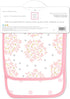 SwaddleDesigns Cotton Muslin Baby Burpies, Set of 2 Cotton Burp Cloths, Pink Heavenly Floral Shimmer...
