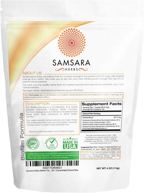 Biofilm Formula Herbal Powder (4oz/114g) 20:1 Concentrated Extract...