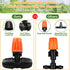 Upgraded Three-Way Atomizing Nozzle for 1/4 Inch Irrigation Tubing, 24 Pcs Adjustable Micro Spray Irrigation Emitters with Integrated 1/4 Inch Tee...