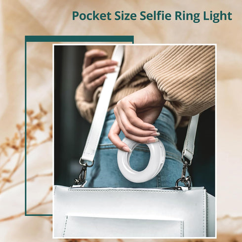 ATUMTEK Selfie Ring Light for Phone with 3 Light Temperatures, Portable Rechargeable Clip-on Ring Light with 48 LEDs for Mobile, Laptop, Zoom Meet...