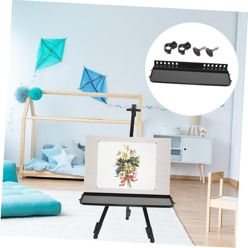 STOBOK Brush Drawing Tool Storage Easel Storage Tray Tripod Pallet Board Easel Detachable Paints Tray Trays for Easel Replace Accessories Pigment ...