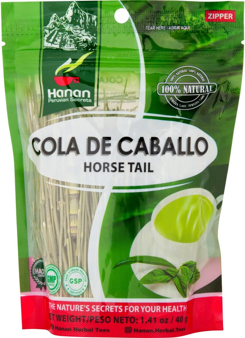 Hanan Horsetail Loose Herb Tea (Cola de Caballo) 1.4 oz (40 g) – Natural, Dried Horse Tail Supplement AKA Shavegrass, Snake Grass, Equisetum, Puzz...