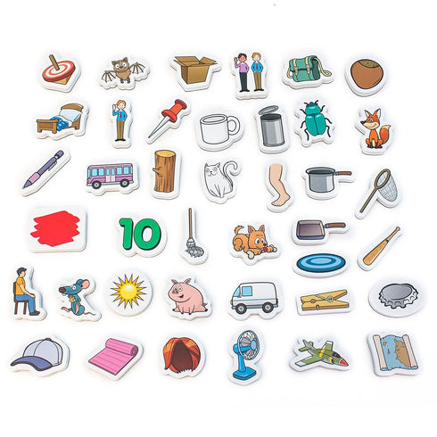 Junior Learning Rainbow CVC Objects Magnetic Foam Set, 40 Pieces, Ages 4-5, Phonics, Pre K-K...